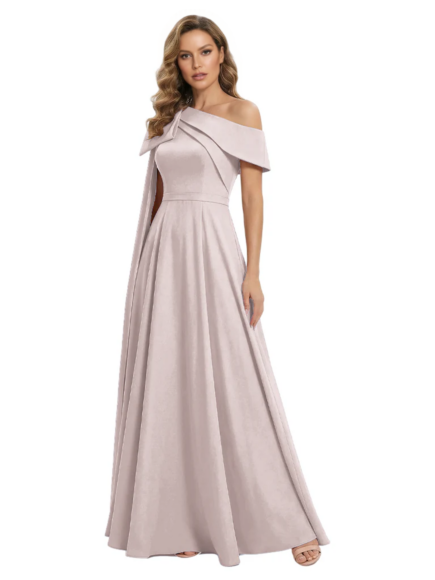 One Shoulder Elegant Mother of the Brides Dresses Mom Outfits Wedding Party