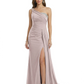 One Shoulder Mother of Bride Dress Ruffle Formal Gowns Mermaid Floor Length Train Slit