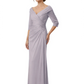 Elegant 3/4 Sleeve Mother of the Brides Dresses Mom Outfits Wedding Satin