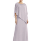 Elegant Mother of Bride Dresses Evening Gowns Trending 2026 Styles with Asymmetric Cape