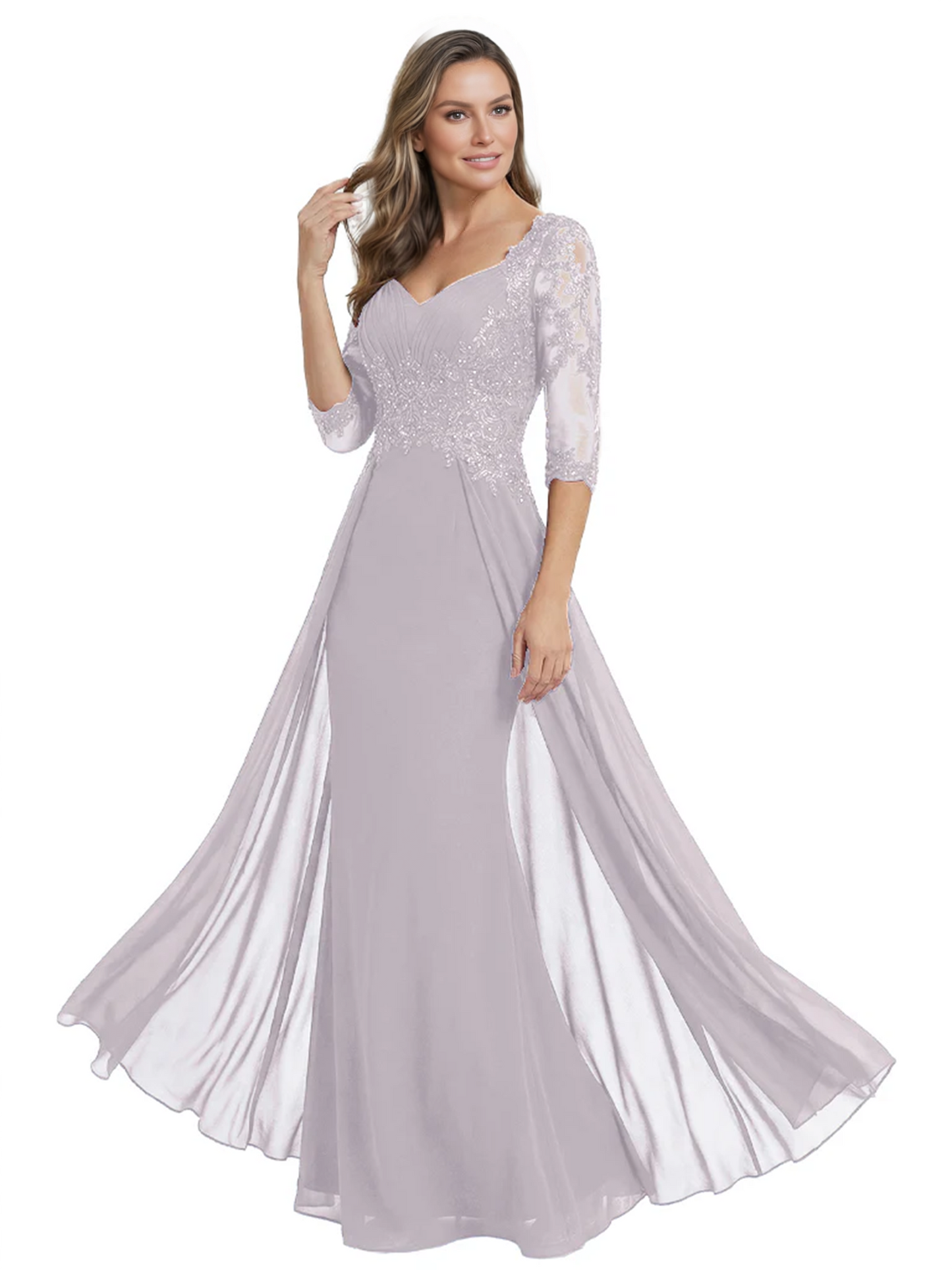 Luxury Burgundy Formal Dress Embroidered Lace Bodice Flowy Chiffon Gown 2026