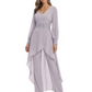Luxury Black Formal Trousers Set High-Low Chiffon Top with Sparkling Beaded Detail