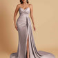 Sexy Soft Satin Mermaid V-neck Floor-Length Mermaid Bridesmaid Dresses