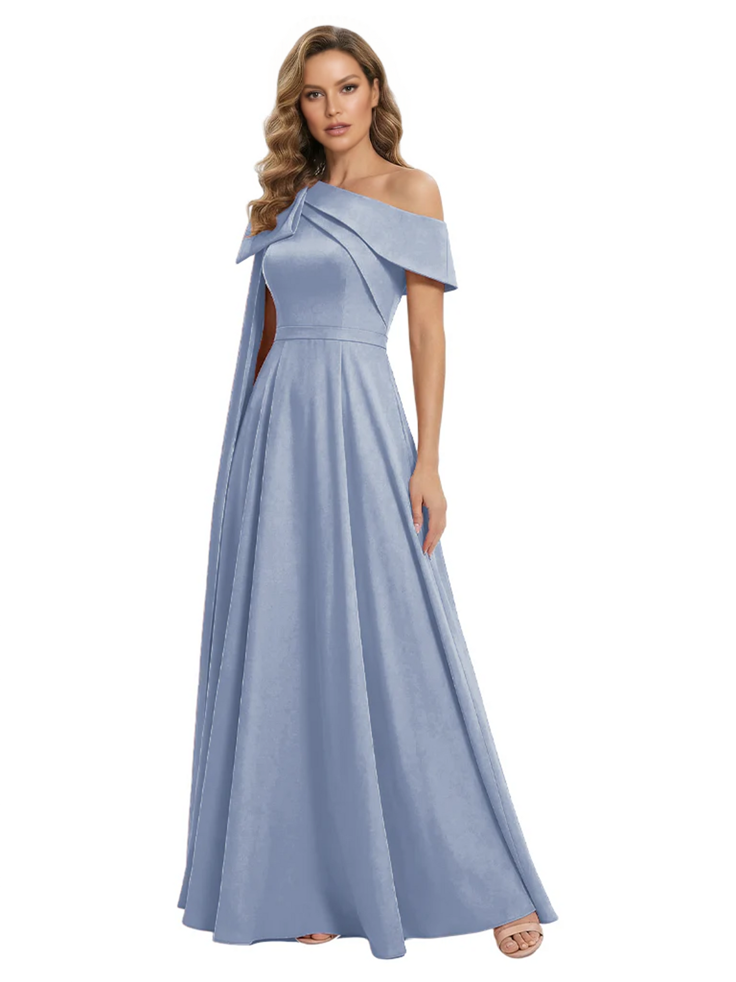 One Shoulder Elegant Mother of the Brides Dresses Mom Outfits Wedding Party