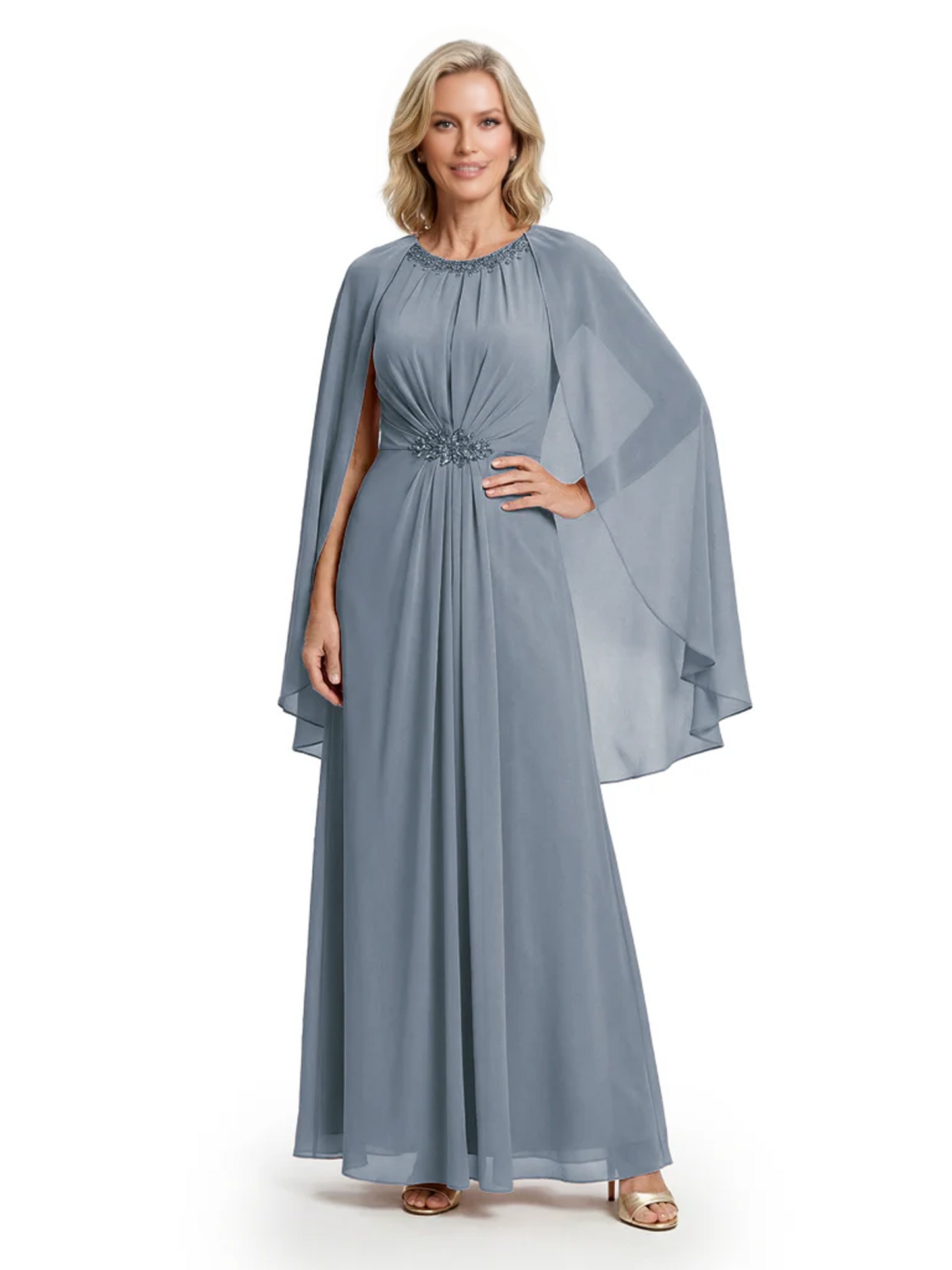 Floor Length Chiffon Mother of the Brides Dresses Wedding Party Gowns For Mom
