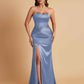 Sexy Soft Satin Mermaid Sweetheart Floor-Length Mermaid Bridesmaid Dresses