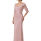 Elegant 3/4 Sleeve Mother of the Brides Dresses Mom Outfits Wedding Satin