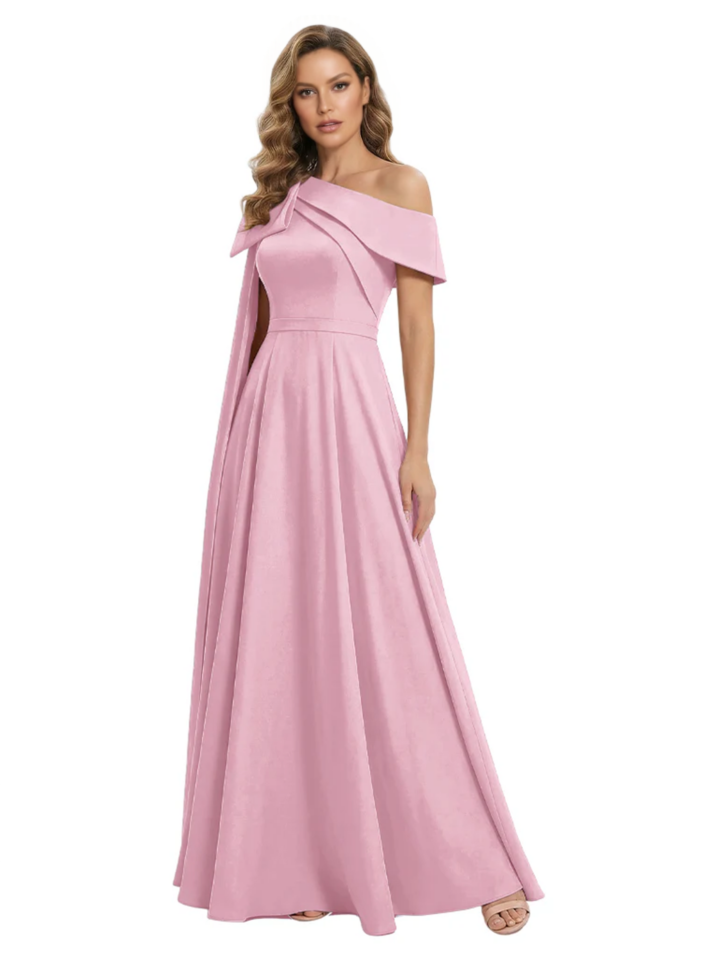 One Shoulder Elegant Mother of the Brides Dresses Mom Outfits Wedding Party