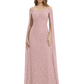 Elegant Mother of the Groom Gown Floral Lace Embroidered Formal Dress with Cape
