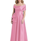 Formal Floor-Length Mother of the Bride Gown Sleeveless Satin Maxi Dress with Drape