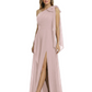 One-Shoulder Mother of the Bride Dress Chiffon Gown with Long Sash Detail