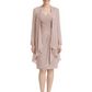 2PCS Knee Length Chiffon Mother of the Brides Dresses Short V-Neck