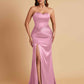 Sexy Soft Satin Mermaid Sweetheart Floor-Length Mermaid Bridesmaid Dresses