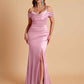 Elegant Soft Satin Mermaid Spaghetti Straps Floor-Length Mermaid Bridesmaid Dresses