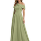 One Shoulder Elegant Mother of the Brides Dresses Mom Outfits Wedding Party