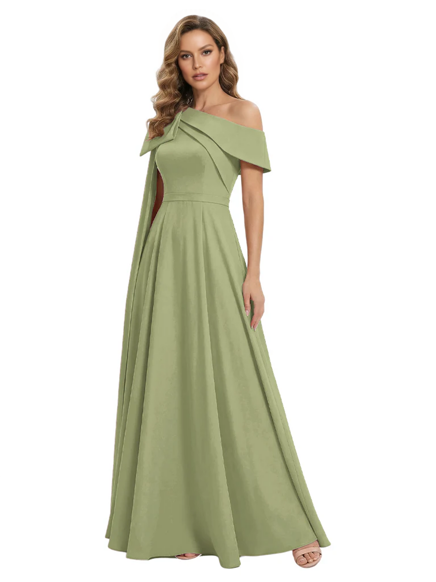 One Shoulder Elegant Mother of the Brides Dresses Mom Outfits Wedding Party
