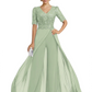 V-Neck Chiffon Mother of the Brides Jumpsuits Dresses Floor Length A-Line Lace