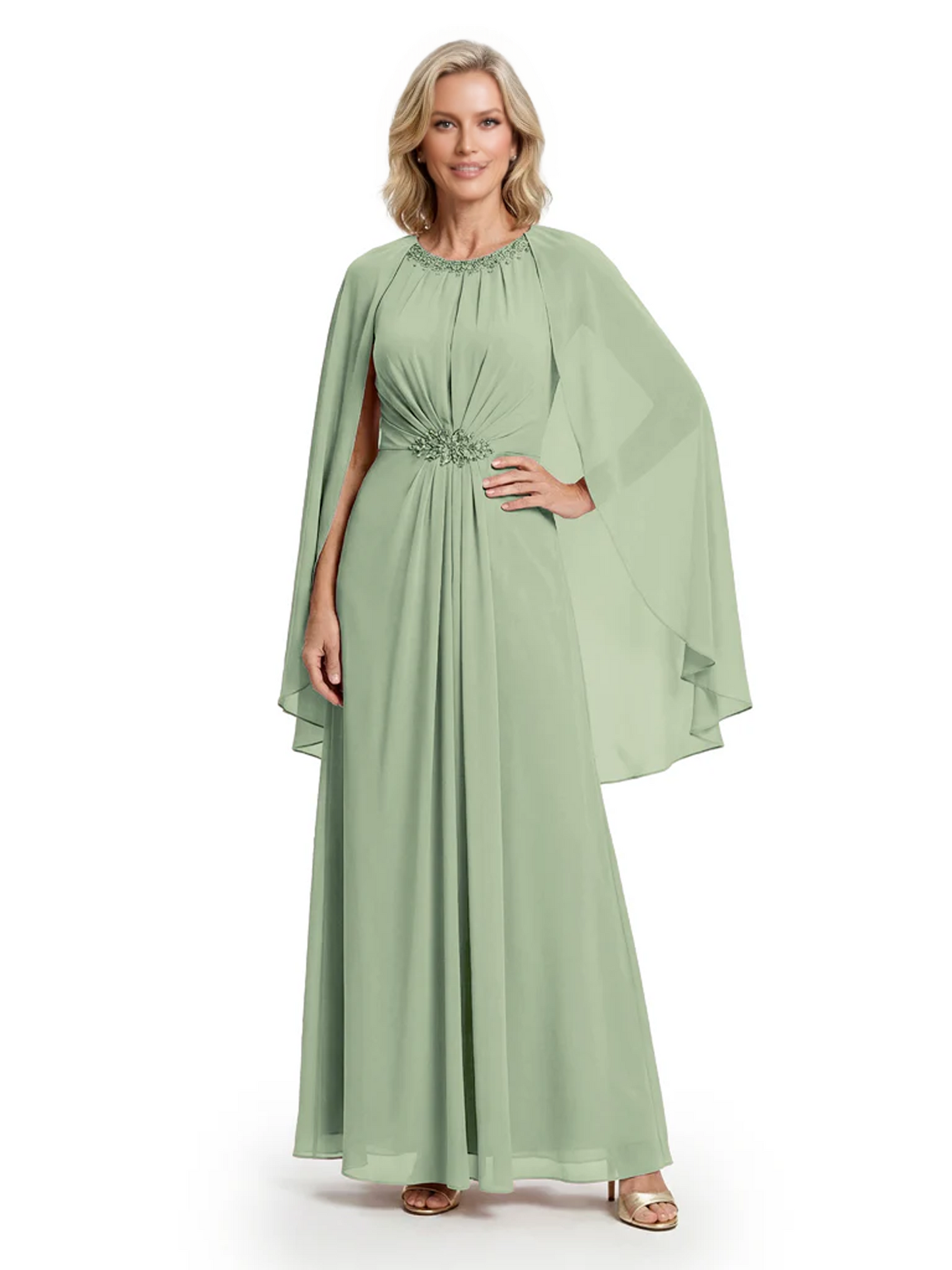 Floor Length Chiffon Mother of the Brides Dresses Wedding Party Gowns For Mom