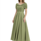 Luxury Formal Dress Sparkling Sequin Top Mother of Bride Dress Silk Satin A-Line Gowns