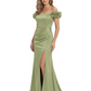 Elegant Mother of the Groom Dresses Mermaid Satin Formal Gown High Slit