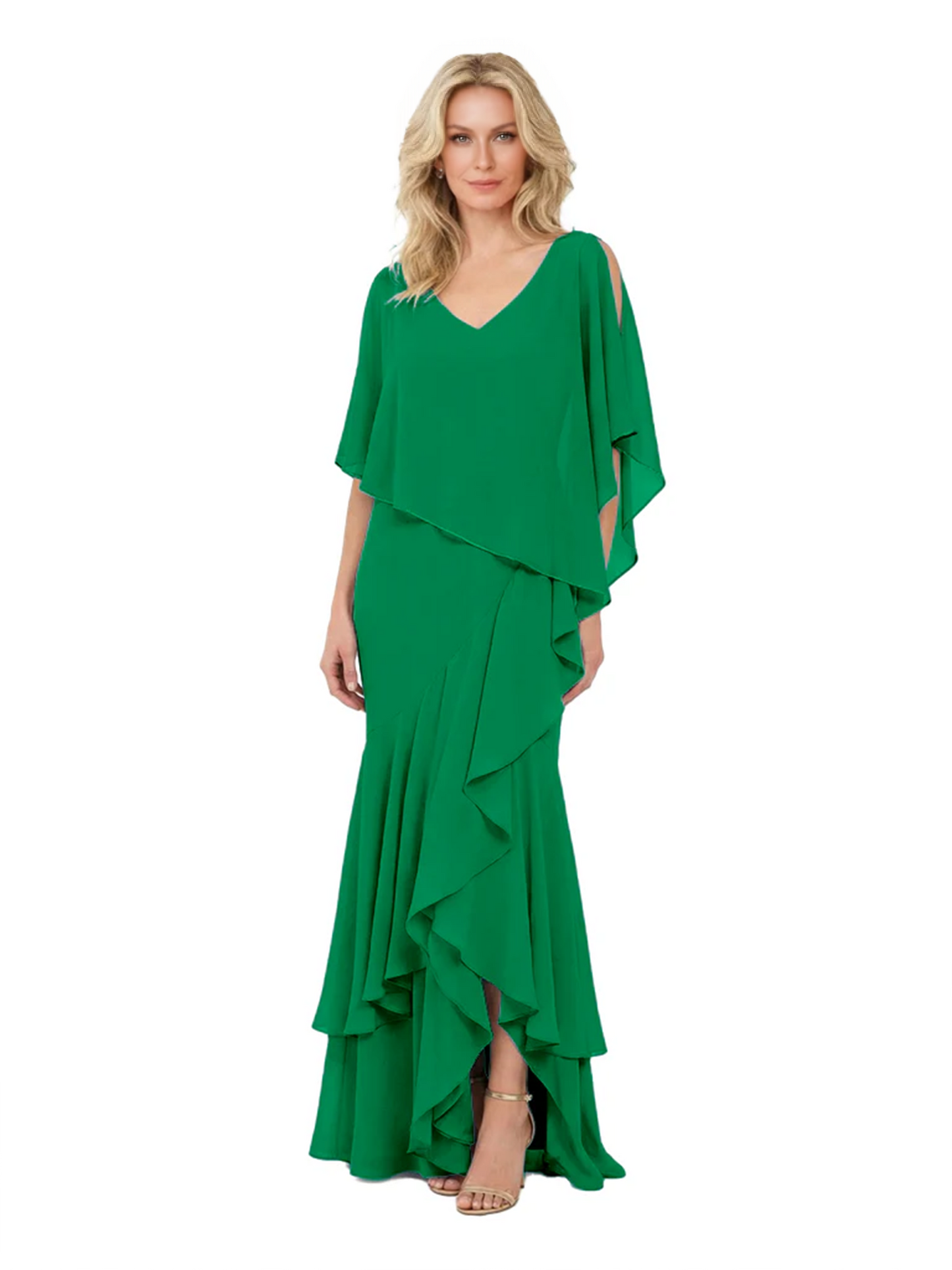Chic Long A-Line Chiffon Mother of the Brides Dresses Sequin Mom Outfits