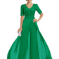 V-Neck Chiffon Mother of the Brides Jumpsuits Dresses Floor Length A-Line Lace