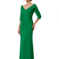 Elegant 3/4 Sleeve Mother of the Brides Dresses Mom Outfits Wedding Satin