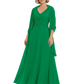 Luxury Formal Mother of Bride Dress Sparkling Sequin Top & Flowy Chiffon Skirt with Shawl