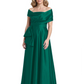 Formal Floor-Length Mother of the Bride Gown Sleeveless Satin Maxi Dress with Drape