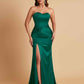 Sexy Soft Satin Mermaid Sweetheart Floor-Length Mermaid Bridesmaid Dresses