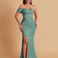 Sexy Soft Satin Mermaid One Shoulder Floor-Length Mermaid Bridesmaid Dresses