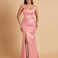 Sexy Soft Satin Mermaid Sweetheart Floor-Length Mermaid Bridesmaid Dresses