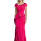 A-Line Satin Cap Sleeves Mother of the Brides Dresses Floor Length For Wedding