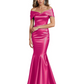 Luxury Emerald Formal Dress Off-the-Shoulder Satin Gown Trumpet Silhouette