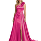 One Shoulder Sleeveless Mother of the Brides Dresses Floor Length Slit With Train
