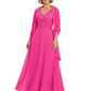 Luxury Formal Mother of Bride Dress Sparkling Sequin Top & Flowy Chiffon Skirt with Shawl