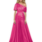 One Shoulder Mother of Bride jumpsuits Formal Gowns Floor Length Detachable Train