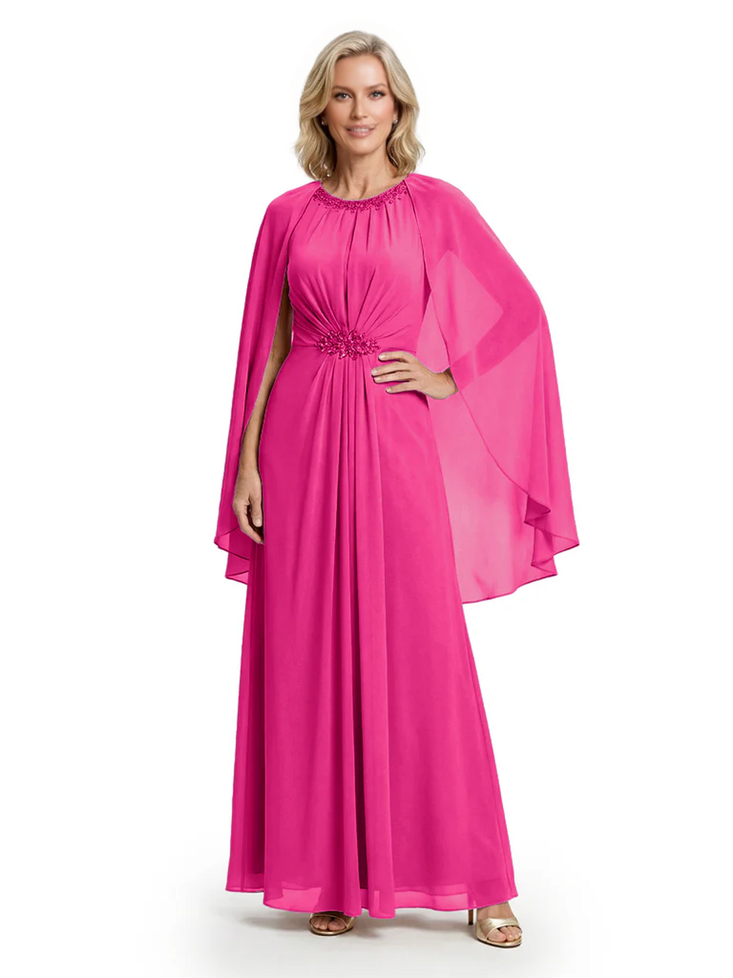 Floor Length Chiffon Mother of the Brides Dresses Wedding Party Gowns For Mom
