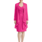 2PCS Knee Length Chiffon Mother of the Brides Dresses Short V-Neck