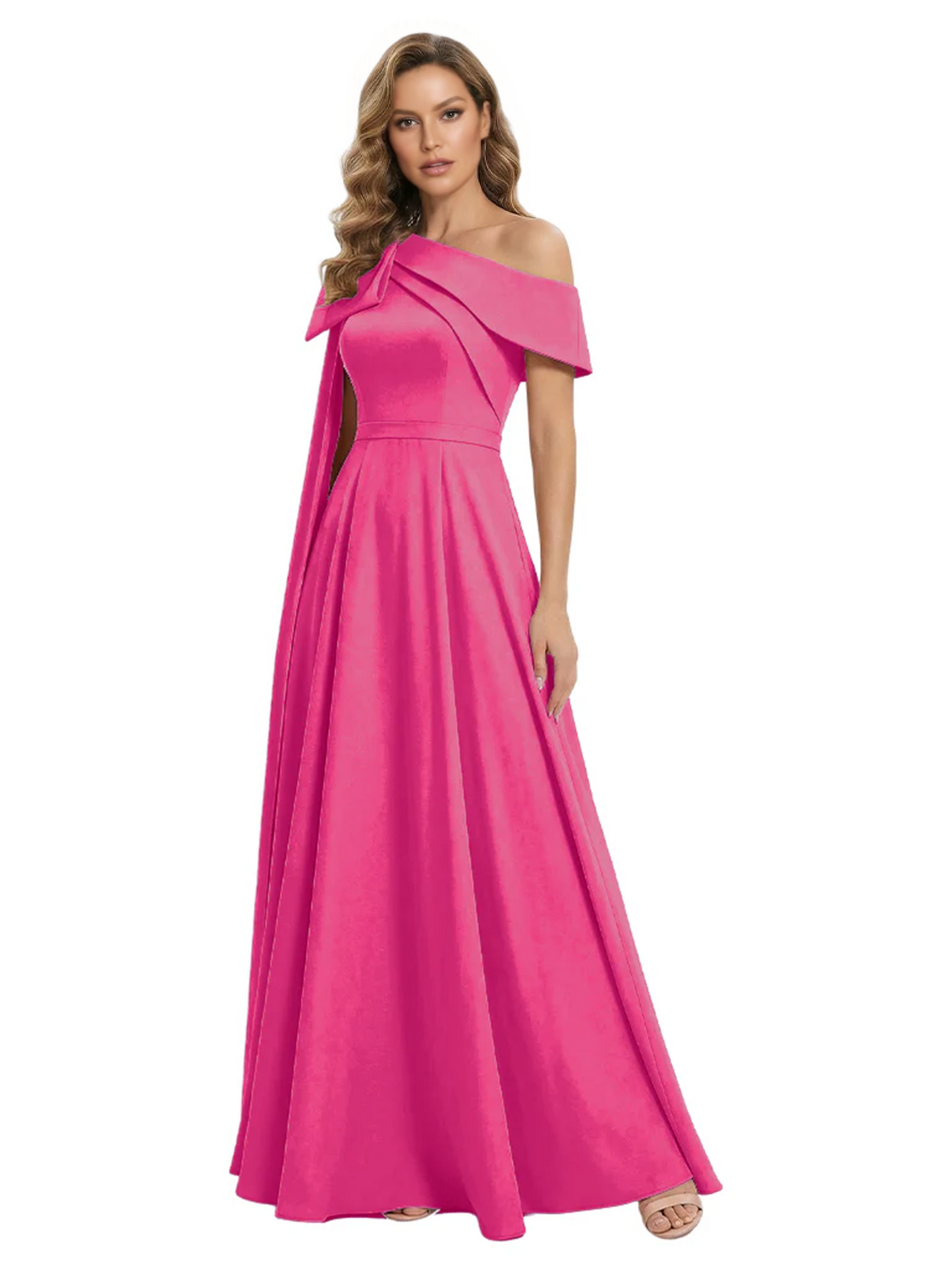 One Shoulder Elegant Mother of the Brides Dresses Mom Outfits Wedding Party