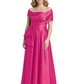 Formal Floor-Length Mother of the Bride Gown Sleeveless Satin Maxi Dress with Drape