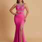 Sexy Soft Satin Mermaid Illusion Side Slit Floor-Length Bridesmaid Dresses Online