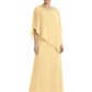 Elegant Mother of Bride Dresses Evening Gowns Trending 2026 Styles with Asymmetric Cape