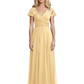 Mother of the Bride Dress Cap Sleeves and V-Neckline with Embroidered Lace Shoulders