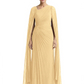 Elegant Asymmetric Neck Long A-Line Chiffon Mother of the Brides Dresses Mom Outfit with Cape