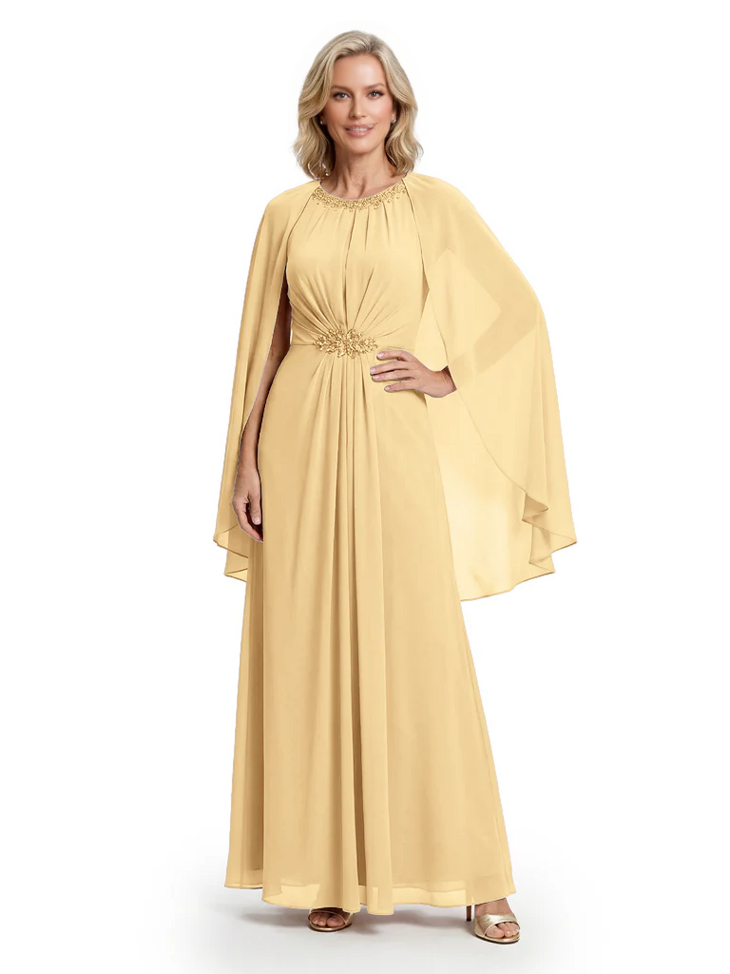 Floor Length Chiffon Mother of the Brides Dresses Wedding Party Gowns For Mom