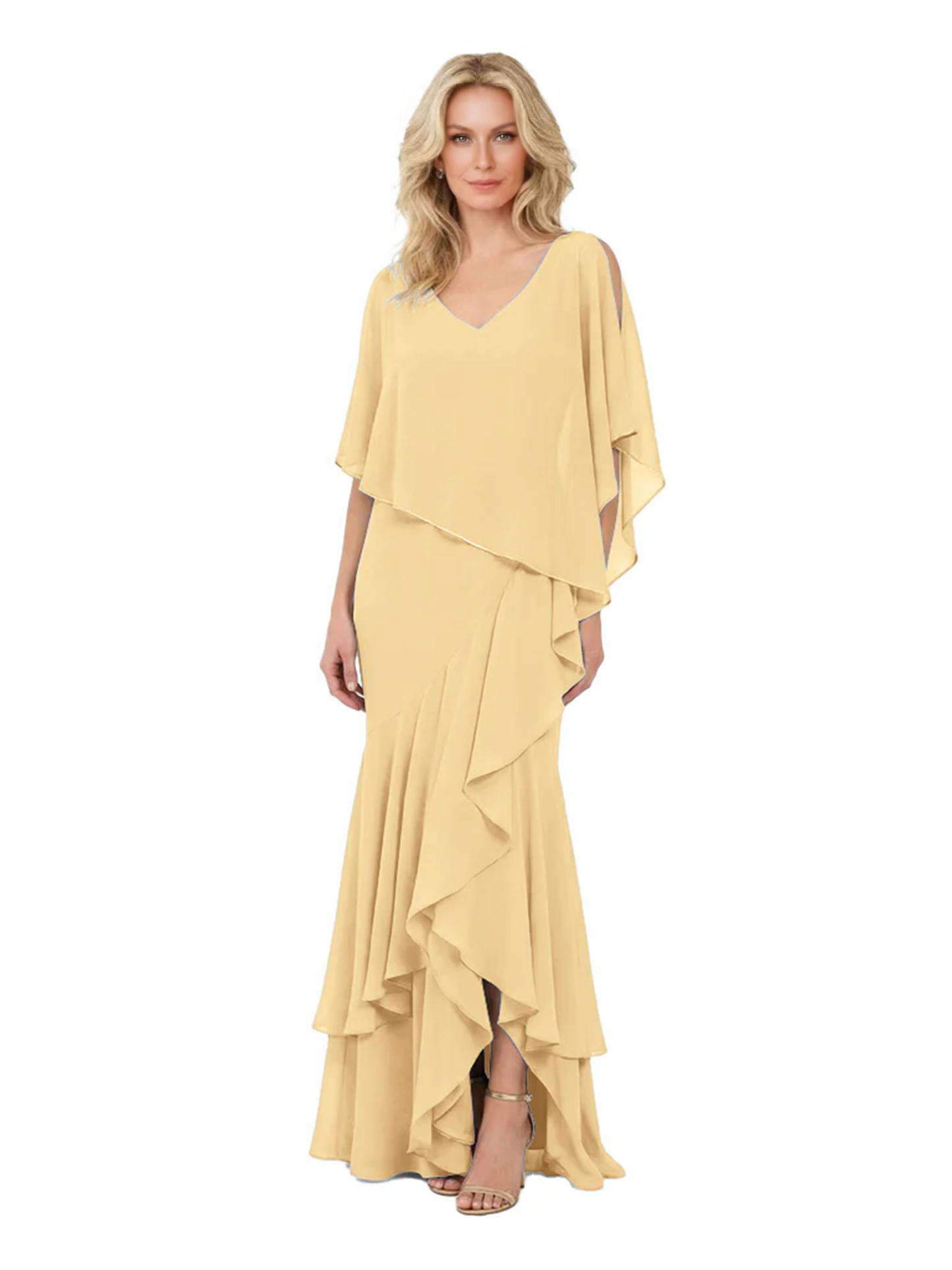 Chic Long A-Line Chiffon Mother of the Brides Dresses Sequin Mom Outfits