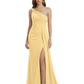 One Shoulder Mother of Bride Dress Ruffle Formal Gowns Mermaid Floor Length Train Slit
