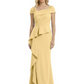 A-Line Satin Cap Sleeves Mother of the Brides Dresses Floor Length For Wedding