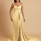 Sexy Soft Satin Mermaid V-neck Floor-Length Mermaid Bridesmaid Dresses